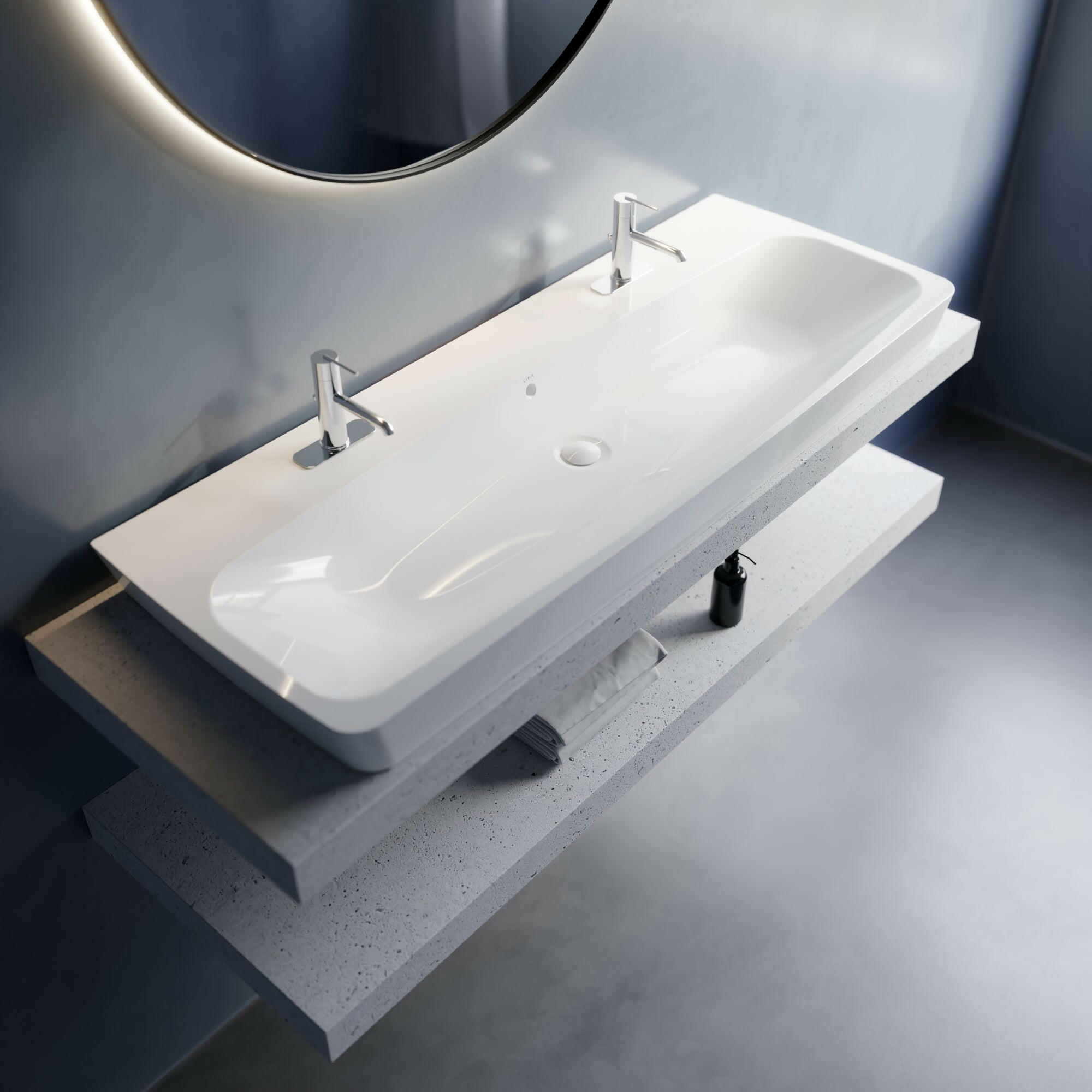 Metropole Double Bowl Vessel Sink