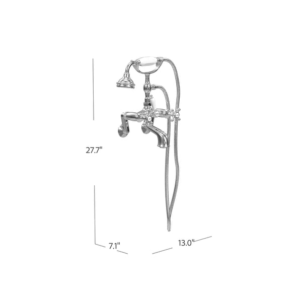 Cheviot Products on sale 5100 Series Wall-Mount Tub Filler, Cross, Metal, Antique Bronze