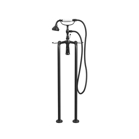 Free-Standing Tub Filler with Hand Shower, Ceramic Accents |  Faucet |  Cheviot USD |  Cheviot.