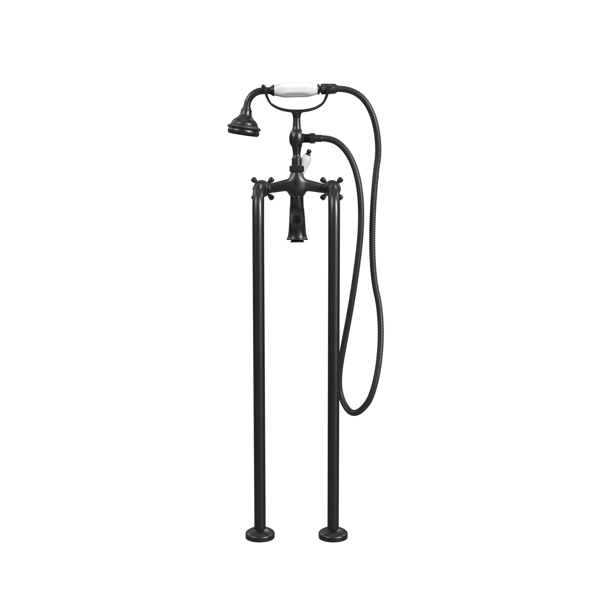 Free-Standing Tub Filler with Hand Shower, Ceramic Accents |  Faucet |  Cheviot USD |  Cheviot.