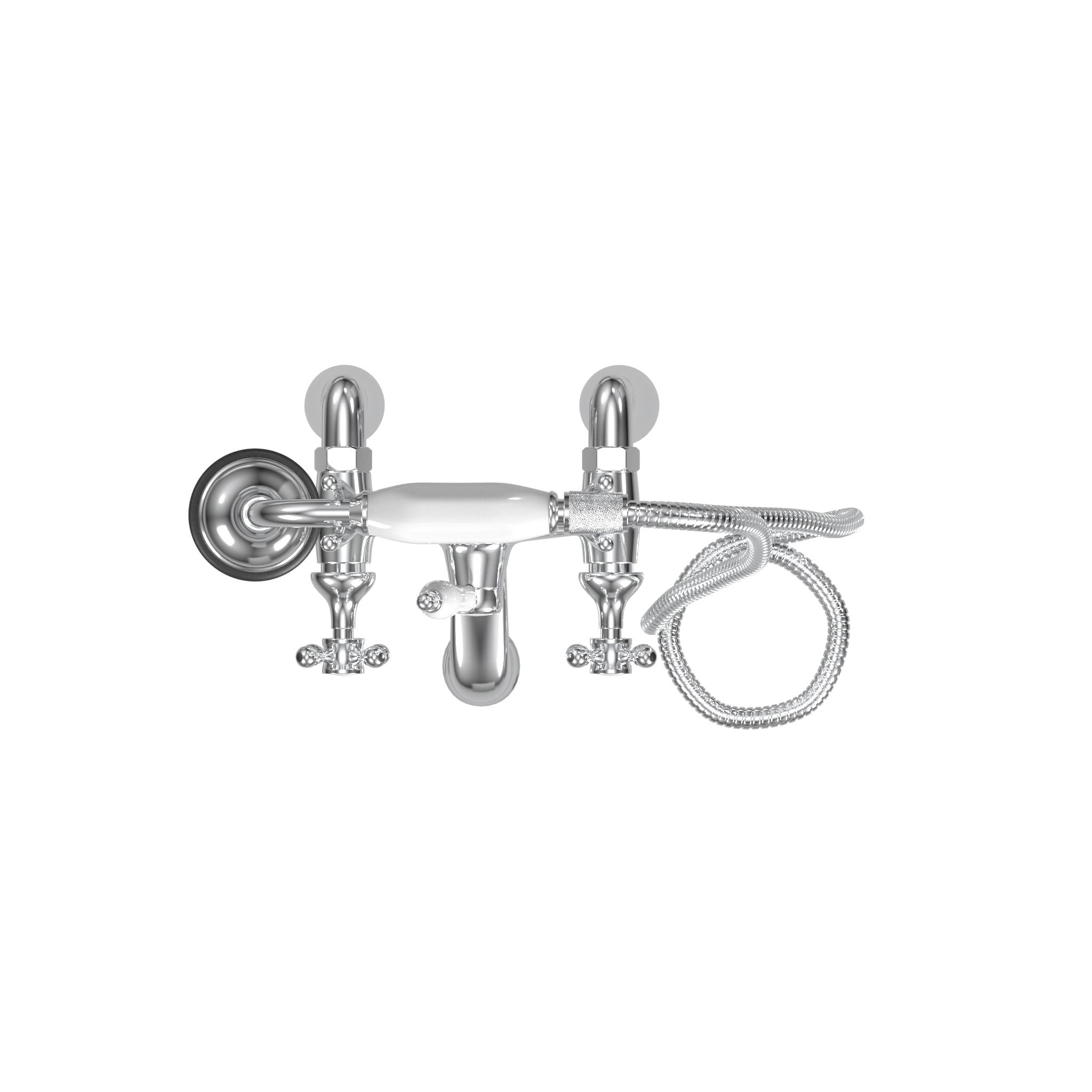 Deck Mount Tub Filler with Hand Shower, 7" Spread, Ceramic Accents |  Faucet |  Cheviot USD |  Cheviot.