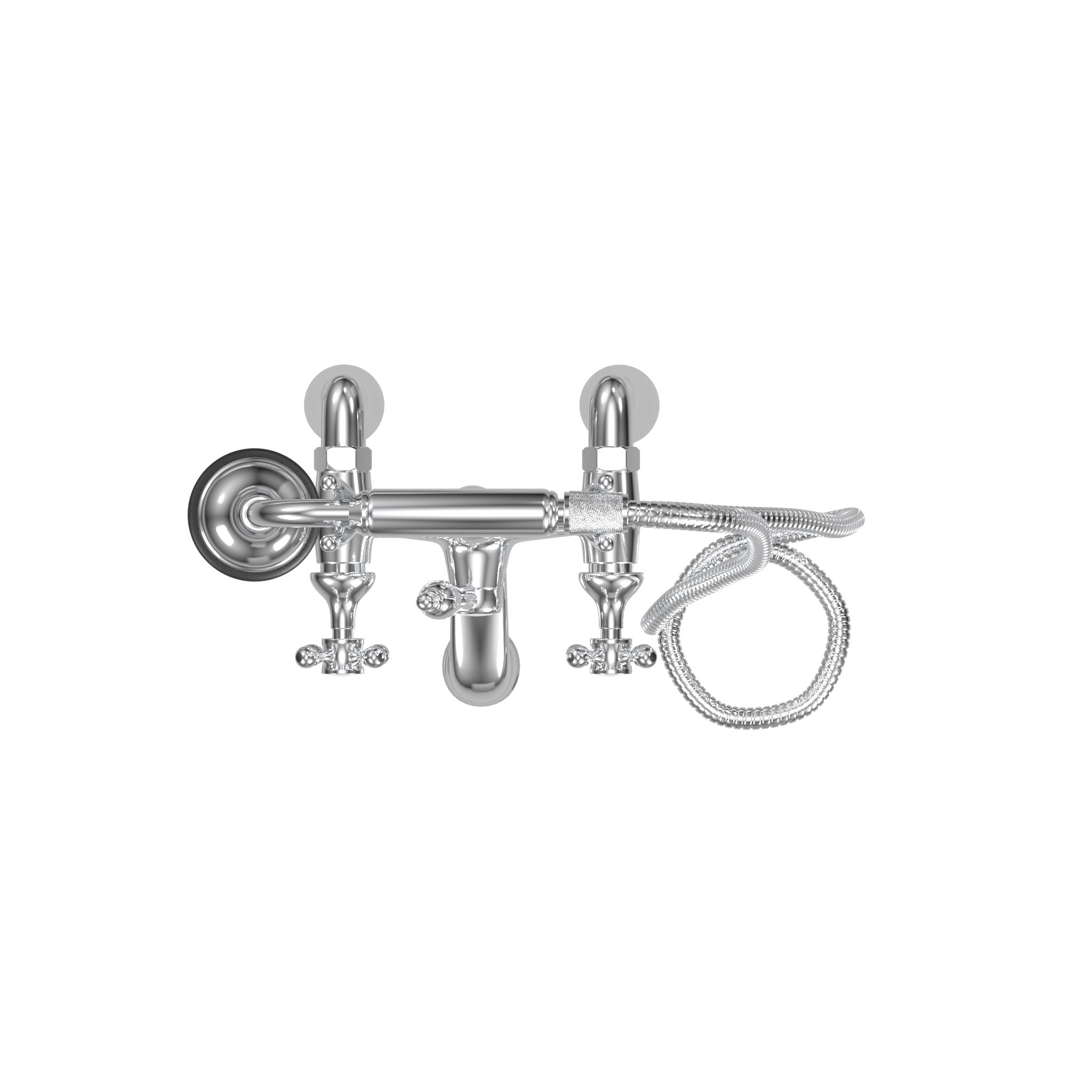 Deck Mount Tub Filler with Hand Shower, 7" Spread, All Metal Accents |  Faucet |  Cheviot USD |  Cheviot.