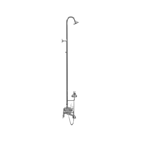 Wall Mount Tub Filler with Overhead and Hand Showers faucet by Cheviot