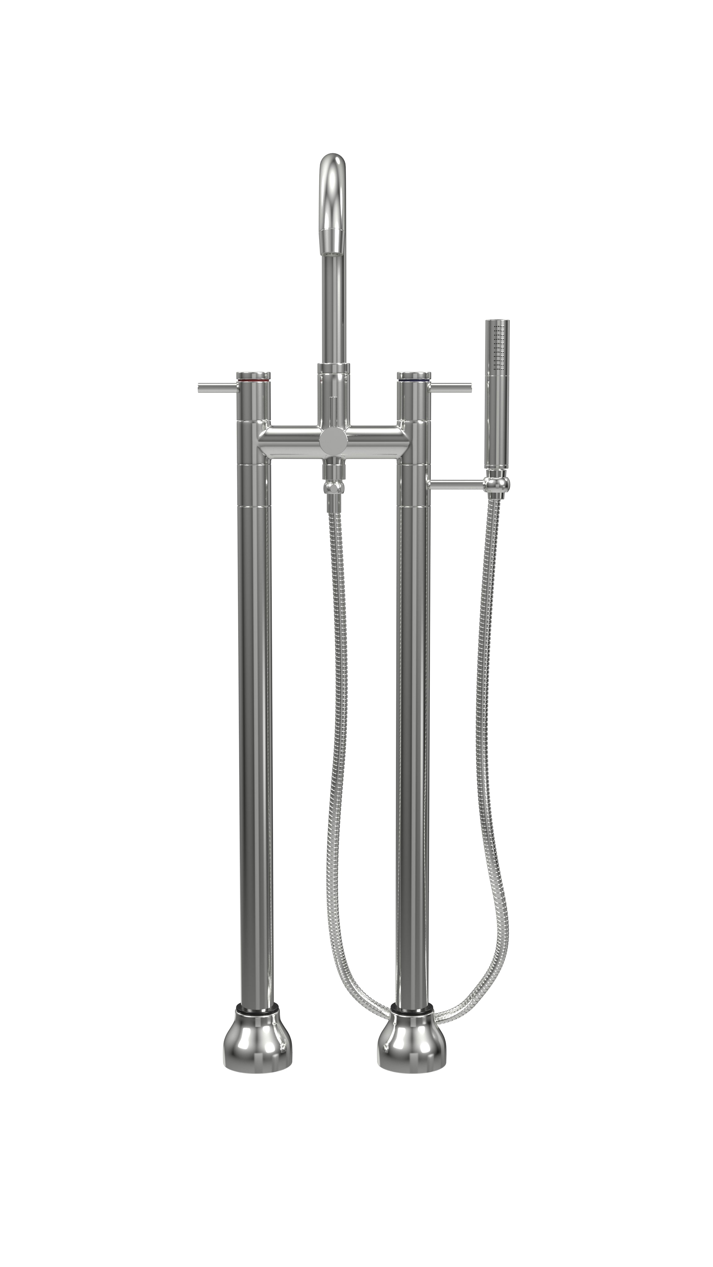 Contemporary Double Post Tub Filler with Hand Shower |  Faucet |  Cheviot USD |  Cheviot.