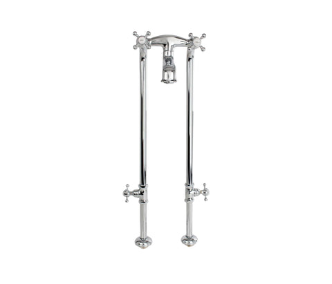Free-Standing Tub Filler with Stop Valves