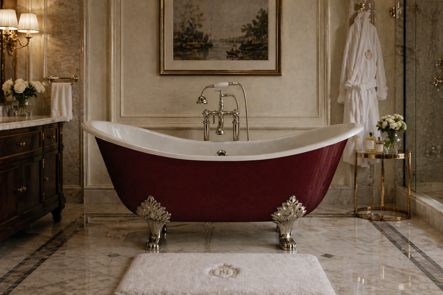 Cast iron bathtub