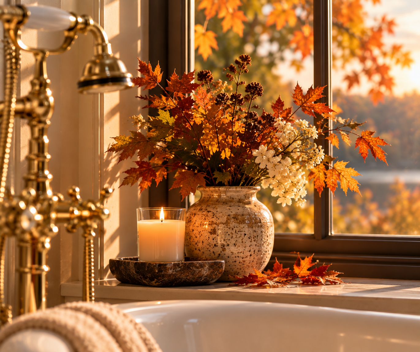 autumn bathroom