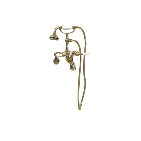 Wall Mount Tub Filler with Hand Shower, Ceramic Accents |  Faucet |  Cheviot USD |  Cheviot.