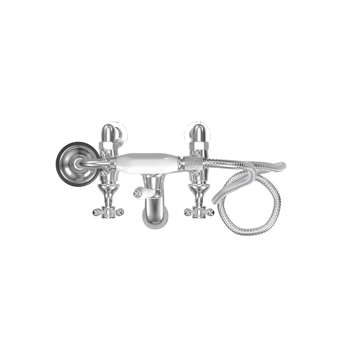 Deck Mount Tub Filler with Hand Shower, 6" Spread, Ceramic Accents |  Faucet |  Cheviot USD |  Cheviot.