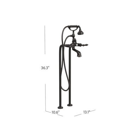 Free-Standing Tub Filler with Hand Shower, All Metal Accents |  Faucet |  Cheviot USD |  Cheviot.