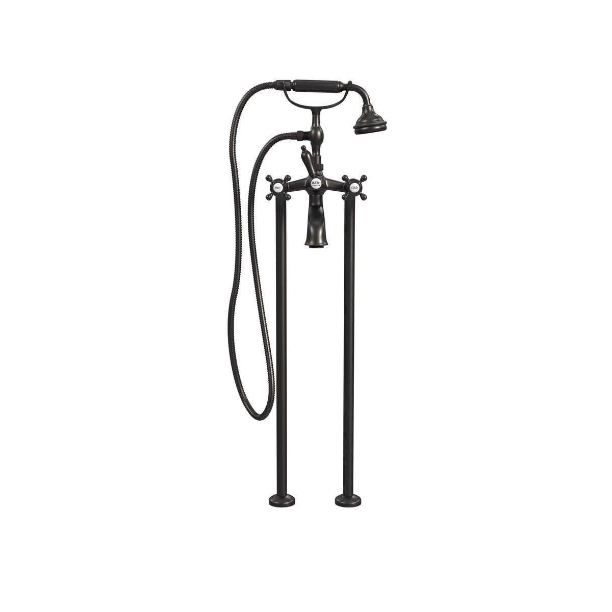 Free-Standing Tub Filler with Hand Shower, All Metal Accents |  Faucet |  Cheviot USD |  Cheviot.