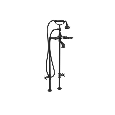 Free-Standing Tub Filler with Hand Shower and Stop Valves, All Metal Accents |  Faucet |  Cheviot USD |  Cheviot.