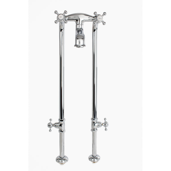 Free-Standing Tub Filler with Stop Valves
