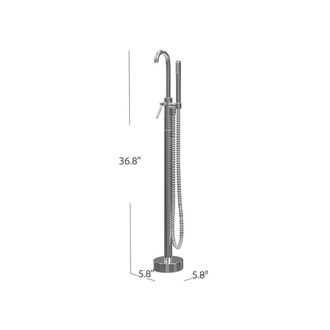 Contemporary Single Post Tub Filler with Hand Shower