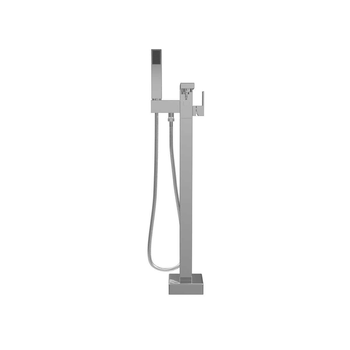Cheviot Square tub filler with hand shower — front view