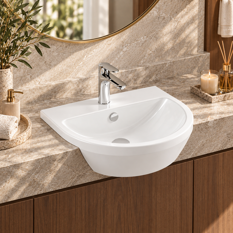 Modena Round Semi-Recessed Sink