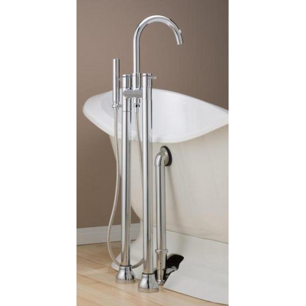 Contemporary Double Post Tub Filler with Hand Shower